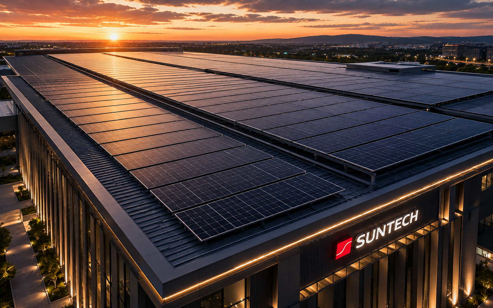 Commercial solar energy system by Suntech